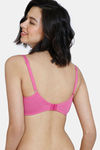 Zivame Beautiful Basics Double Layered Non Wired 3/4th Coverage T-Shirt Bra - Ibis Rose — thumbnail 3